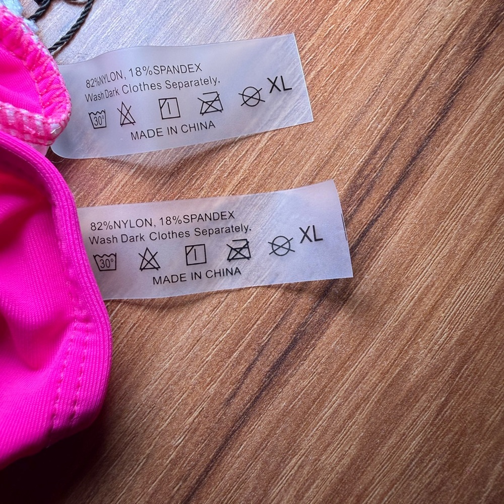 Hot Pink Ruffled full coverage bikini - Picture 9 of 9